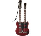 Modelo de guitarra eléctrica en miniatura, adorno de guitarra de madera delicado y realista para cumpleaños de Navidad