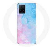 Coque pour Vivo Y21s 2021 / Y21 2021 Fond bleu rose