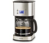 H.Koenig Cafétera de Goteo Programable, 12 Tazas, 1.5 Litro, 1000 W, Jarra de Vidrio, Gris, Acero Inoxidable MG30, 1.8 Liters