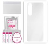 apgo Ultra Clear Protective Skin Sticker for the back compatible with Sony Xperia 5 III, Wrap Film, Hydrogel Film, Flexible, Soft TPU with positioning