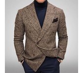 Chaqueta de traje de hombre con solapa, manga larga, cierre de un solo pecho, con bolsillos, corte entallado, ropa de trabajo de negocios S gris