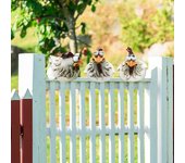 Decoración de jardín al aire libre, arte de granja de pollos, decoración de jardín trasero 15*15*10 blanco