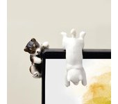 Adorno colgante para pecera, realista y duradero, con forma de perro de dibujos animados, para decoración del hogar y el paisaje. 3