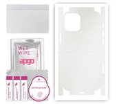 apgo Protective Skin Sticker for the back+sides compatible with Apple iPhone 12 mini, Full Wrap Film, Foil, Vinyl - Pattern Matte Transparent