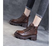 Botas Martin, botas cortas, suela gruesa, aumento de altura, botas retro 34 negro