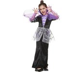 Disfraz de vampiro de lujo para niña, disfraz de Halloween para niños, vestido largo gótico de murciélago vampiro S