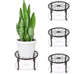 Soportes para plantas de metal, soporte para plantas al aire libre, soporte para macetas de hierro para interiores y exteriores, soporte para plantas para interiores
