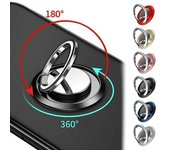 Soporte de anillo para teléfono móvil giratorio de 540 grados con hebilla de anillo redondo y ventosa magnética para coche. oro