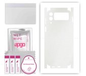 apgo Protective Skin Sticker for the back+sides compatible with Samsung Galaxy Z Flip4, Full Wrap Film, Foil, Vinyl - Pattern Matte Transparent