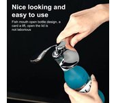 Abridor de botellas Tipsy, abridor de botellas con forma de pájaro volador, accesorio escultural para barra, abridor de cerveza, refresco y sidra de metal para fiestas y bodas