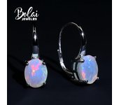 Pendientes de ópalo con piedras preciosas naturales para mujer, joyería fina de diseño a la moda, regalo de Plata de Ley 925, 2023 Natural M blanco