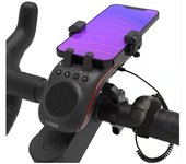 Soporte para teléfono móvil para bicicleta, reproductor de Audio MP3, altavoz, resistente al agua, a prueba de golpes, batería externa de 4400mAh, luz para bicicleta