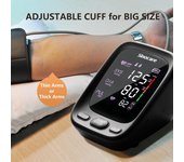 Monitor automático de presión arterial Didital Sinocare, máquina BP, monitorización de frecuencia de pulso con manguito de 22-42 cm