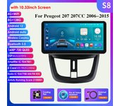 Navegación por voz 8G+128G AI para Peugeot 207 2006 - 2015 Radio de coche 2 Din Android Auto Multimedia GPS Pantalla inteligente Track Carplay 2din DVD Audio S1 8Core 3G 32G