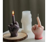 Molde de silicona 3D para velas con forma de dedo, ideal para hacer manualidades, hacer jabón, resina, decoraciones navideñas, regalos de fiesta.