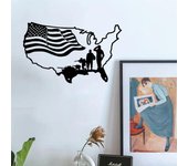 Letrero metálico militar de veteranos (1 pieza) - Decoración para el Día de los Caídos y el Día de los Veteranos. Héroes soldados estadounidenses. Obra de arte patriótica. negro