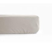 Drap housse percale pur coton 80 fils/cm² Vent du sud - Naturel - 160 x 200 cm bonnet de 35 cm