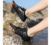 Zapatos de agua para hombre, zapatos de natación descalzos, zapatos de surf, zapatos para hombre, zapatillas de senderismo transpirables, zapatillas de deporte de secado rápido para agua de mar y río 35 negro humo