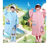 Lindo impermeable para niños, impermeable de PVC para niños con posición de mochila, poncho de lluvia, chaqueta impermeable para estudiantes L 105-115CM