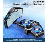 Clip trasero semiconductor para teléfono móvil K8, ventilador de enfriamiento rápido doble, refrigerador magnético para juegos de tableta K8A para transmisión en vivo, radiador para juegos