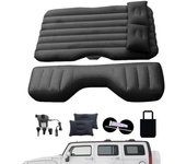 Colchón portátil para dormir en el automóvil de 135 x 80 cm/53 x 32 pulgadas, cama extensible, colchón inflable para el asiento trasero del automóvil, cama de viaje con bomba de aire azul