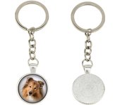 Collie Rough, Long-Haired Collie - keychain in a box, own photo, keychain pendant from Art-Dog brand plata