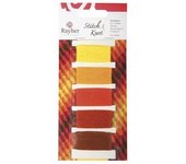 Fil pour canevas - rayher - 5 échevettes - 100% coton - tons orange - 10 mètres