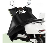 Bicicleta eléctrica Ciclismo Equipo resistente al frío y cálido PU Impermeable Negro A prueba de viento y protección de hombros Edredón negro