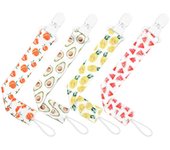 4 unids/pack chupete de bebé Clip soportes para chupete lavables con hermosos diseños para bebés, niños y niñas Forest