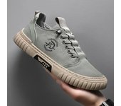 Zapatos casuales para hombre, zapatillas negras transpirables, zapatillas de tenis para caminar y conducir a la moda para hombre, zapatillas planas para hombre 39 caqui