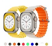 Correa oceánica para Apple watch band 49mm 45mm 44mm 40mm 41mm 42mm 38mm correa de silicona pulsera iWatch Ultra serie 7 6 3 se 8 38 40 41mm