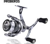 Rueda de línea de pesca con señuelo, rueda giratoria de metal, copa de línea de boca oblicua grande, balancín doble, tiro largo, pesca en el mar, rueda de pesca en roca con barra de equilibrio TR1500S