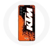 Funda para Samsung Galaxy A13 4G / A13 4G Lite KTM Logo fondo blanco naranja