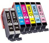 Epson 80L Ink For Epson Epson IC6CL80L Ink Cartridge 7 Piece Set Color Set 1 Corn Ink Compatible year amount (6 + Black) Models: EP-707A/ EP-708A/ negro