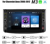 Radio estéreo para coche Android 2Din de 8 pulgadas para Chevrolet Aveo 2006-2012 con botón, reproductor de vídeo multimedia, navegación GPS, Carplay 2+32GB 1+32GB