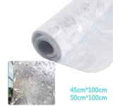 Etiqueta engomada de la película de la ventana Etiqueta decorativa de la protección solar autoadhesiva del vitral esmerilado de la privacidad 45 cm*100cm transparente