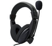 Auriculares con cable de 3,5mm con micrófono, diadema retráctil, auriculares para juegos, auriculares estéreo envolventes para PC, ordenador, portátil y teléfono
