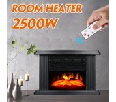 Calentador de chimenea eléctrico de 1000W con Control remoto, decoración de llama eléctrica, calentador de espacio interior portátil
