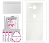 apgo MATTE Protective Skin Sticker for the back compatible with Sony Xperia XZ2 Compact, Wrap Film, Hydrogel Film, Flexible, Soft TPU with positioning