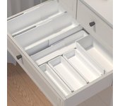 Telescopic Storage Box Drawer Organizer Large Capacity Smooth Edge Retractable Design Space-Saving Tableware Sorting Box S