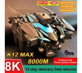 Nuevo Dron de control remoto K12 ProMAX ESC con cámara triple HD, sin escobillas, plegable, evitación de obstáculos, WIFI, FPV, cuadricóptero, juguete de regalo para niños 1 battery negro