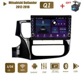 Reproductor de vídeo Multimedia Android Radio para coche para Mitsubishi Outlander 2012-2018 con botón perilla WiFi BT 2 Din 1 + 16GB 1+16GB