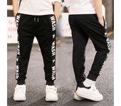 Pantalones Moda Carta Niños Casual Deporte Pantalones Niños Niños Pantalones 100 negro