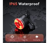 Luz trasera para bicicleta, 6 modos, recargable vía USB, de aluminio, para sillín de bicicleta de montaña o carretera, luz LED de advertencia para ciclismo.