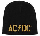 AC/DC Gorro unisex con logotipo PWR-UP para adulto One Size oro/negro