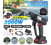 2000W 90Bar inalámbrico de alta presión lavadora de coche pistolas de Agua pulverizada portátil lavado de coche limpiador a presión máquina de limpieza Only machine