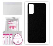 apgo Protective Skin Sticker for the back compatible with Vivo Y20s, Wrap Film, Foil, Vinyl - Pattern Matte Black