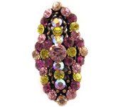 Les Trésors De Lily [B3090] - Bague Créateur 'Kitch Plaisir' Rose / jaune