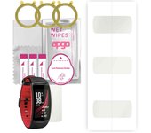 3 protectores de pantalla de hidrogel apgo MATTE para Samsung Galaxy Gear Fit 2 Pro, película de hidrogel, con capa de posicionamiento de fácil instalación