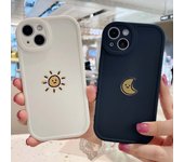 Funda de silicona suave con diseño de luna y sol para Iphone, carcasa trasera antigolpes para Iphone 14, 13, 12, 11 Pro Max, X, Xr, Xs Max, 7, 8 Plus Se For iPhone 7(8)